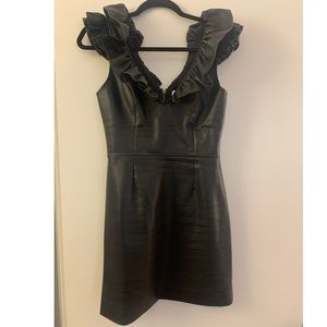 Saylor Vegan Leather Dress, size XS
